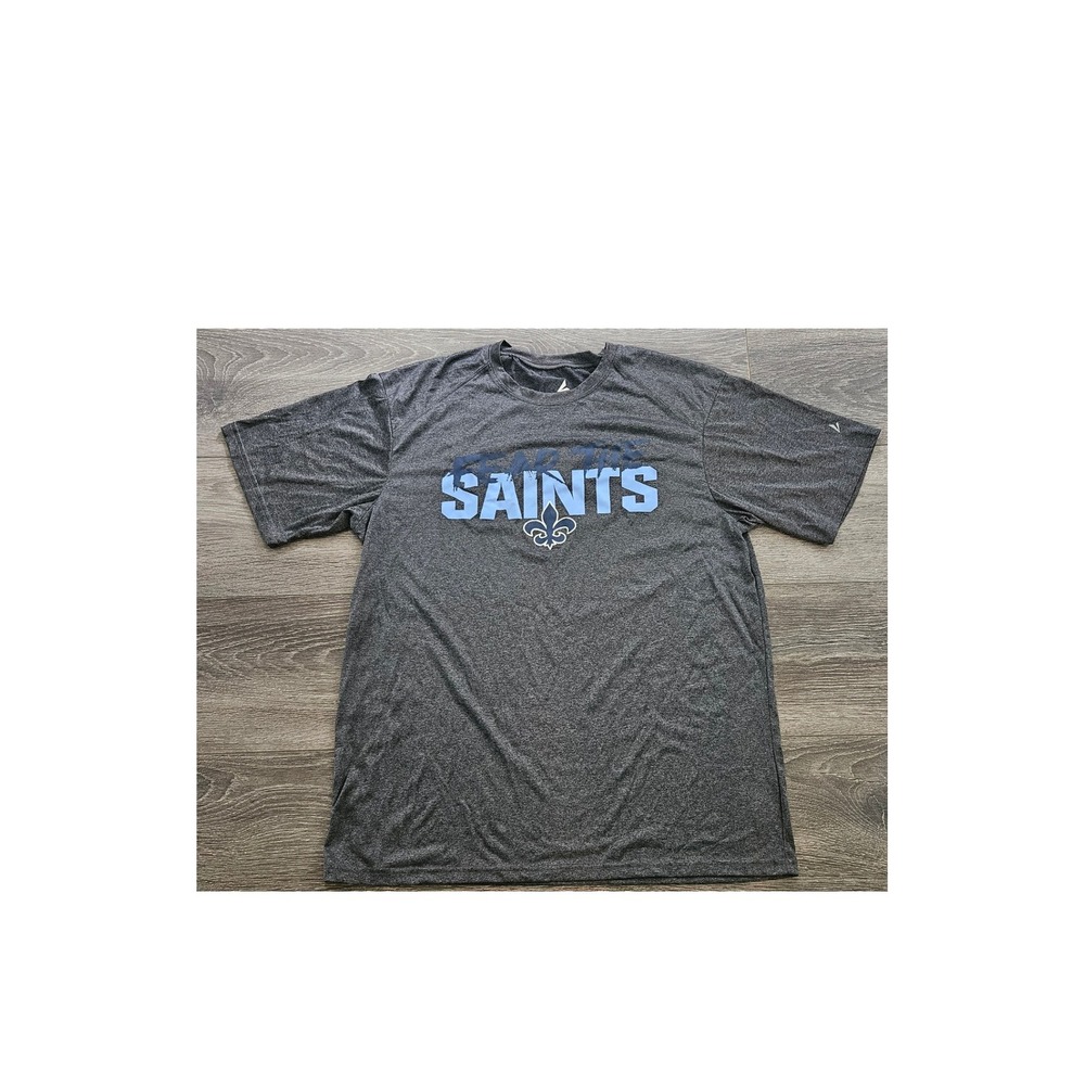 New Orleans Saints Performance T-Shirt‎ Adult Large Gray Fear the Saints